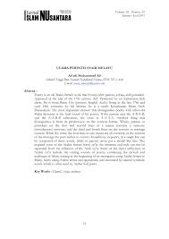 Maybe you would like to learn more about one of these? Pdf Ulama Perintis Syair Melayu