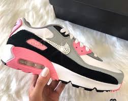 Swarovski Bling Nike Air Max 270 Shoes In Rose Gold Swarovski Etsy Nike Air Max Nike Air Max 90 Swarovski Nike