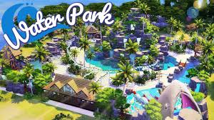 The Sims 4 Tropical Water Park Speed Build In 2020 The Sims 4 Lots Sims 4 Build Sims