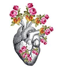 Anatomical Heart With Flowers Floral Heart Heart Art Print Heart Art Anatomy Art Art
