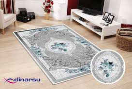 Dinarsu Sunshine Paradise Yikanabilen Hali Ice Mavi Decor Home Decor Rugs