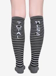 Black And White Striped Knee High Socks Total Mess Striped Knee High Socks Striped Knee High Socks Knee High Socks Socks
