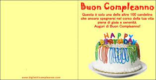 Biglietto Auguri Buon Compleanno Da Stampare Gratis