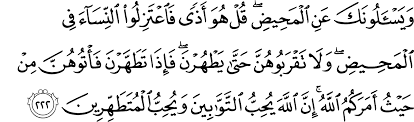And divorced women should keep their souls away till three menstruations, and it is not lawful to them thatthey conceal what allah has created in their wombs. Surat Al Baqarah 2 222 228 The Noble Qur An Ø§Ù„Ù‚Ø±Ø¢Ù† Ø§Ù„ÙƒØ±ÙŠÙ…