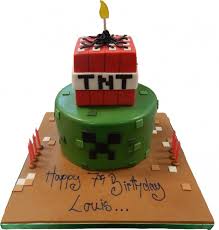 Who are the main characters in minecraft cake? Tiered Minecraft Cake Birthday Celebration Boys
