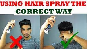 Hair spray (also hair lacquer or spritz) is a common cosmetic hairstyling product that is sprayed onto hair to protect against humidity and wind. What Is A Hair Spray And How To Use Hair Spray For Men Men S Hairstyling Products In India Youtube