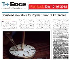 Boustead hotels and resorts sdn bhd. Boustead Accepts Offer To Sell Royale Chulan Bukit Bintang For Rm197m The Edge Markets