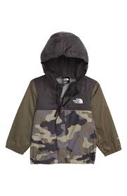 Black And Grey Camo North Face Jacket Tailout Hooded Rain Jacket Main Color Taupe Green Camo Print Hooded Rain Jacket Rain Jacket Boys Rain Jacket