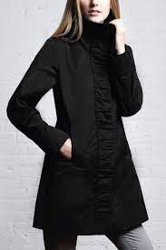 Packable Travel Coat W5019 Black Packable Women Shop Ruggedly Elegant Outerwear For Men And Women Women Shopping Travel Coat Capsule Outfits