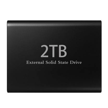 2 T B Large Capacity Black External SSD USB 3.0 Hard Drive Typec-Computer/Laptop