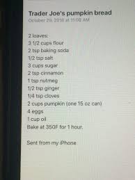 Trader Joe S Copycat Pumpkin Bread 55 Minutes Pumpkin Bread Pumpkin Bread Recipe Pumpkin Bread Muffins