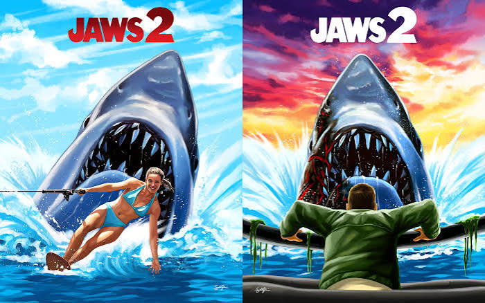 Jaws 2, an inferior and unnecessary film, but for what it is, a good sequel  (the only good sequel) that is carried by Roy Scheider's performance.  Painted these back in 2020 as