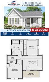 House Plan 1502 00002 Cottage Plan 550 Square Feet 1 Bedroom 1 Bathroom Guest House Plans Small House Plans Sims House Plans