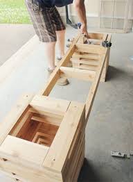 Base Banc Deux Longues Planches Cedar Bench Wooden Bench Diy Planter Bench