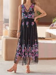 Popular Bohemian Dresses Annie Cloth With Images Sleeveless Dresses Casual Long Sleeve Casual Dress Sleeveless Floral Dress