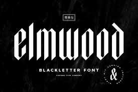 Windows, mac, linux ✓ browse by popularity or by upload date. Elmwood Blackletter Display Font In Fonts On Yellow Images Creative Store