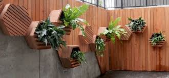 Vertikale Gartengestaltung Urban Blumentopfe Wand Holz Verkleidung Garten Design Garten Blumentopf Wand