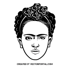 Artist Frida Kahlo Vector Illustration Vector Illustration Vector Portrait Illustration