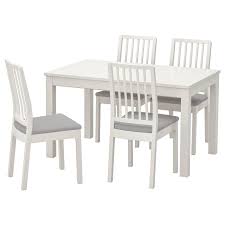 Laneberg Ekedalen Tisch Und 4 Stuhle Weiss Weiss Hellgrau Ikea Schweiz In 2020 Esszimmer Mobel Weisse Stuhle Ikea Tisch