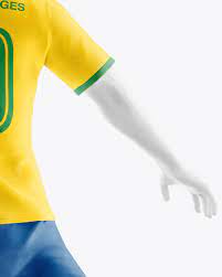 Download Soccer Team Kit Mockup With Mannequin Back View In Apparel Mockups On Yellow Images Object Mockups