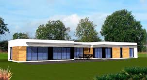 Plan Maison Contemporaine Plain Pied Plein Pied Veranda Baie Vitree Jardin Longere1 Jpg 700 384 Plan Maison Plain Pied Maison Moderne Plain Pied Plan Maison