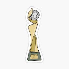 Team of happy employees winning award and celebrating success. World Cup Trophy Stickers Redbubble