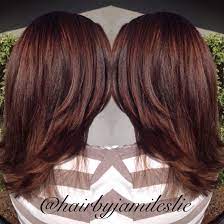 Beautiful Copper Mahogany Highlights With Darker Ash Mahogany Lowlights Beautiful For The Winter Hair By Jami Beauty Hair Color Mahogany Hair Cool Hair Color