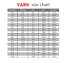 Vans Unisex Size Chart Off42 Discounts