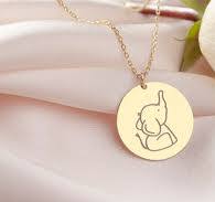 Dainty Custom Baby Elephant Necklace, Personalized Elephant ...
