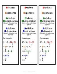 Bedmas Desk Strip Student Aid To Remember Order Of Operations Order Of Operations Bedmas Math Textbook