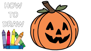 Come draw along an orange pumpkin in this drawing video for kids! How To Draw A Pumpkin Easy Step By Step Drawing Lesson For Kids Youtube