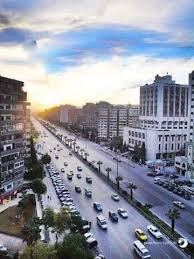 لحظات الغروب من أجمل شوارع دمشق أتوستراد المزة Damascus Syria Syria New York Skyline