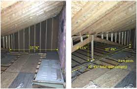 Measure the area closest to the attic door to determine if a whole sheet can be used, or what the first cut must be. Is My Attic Floor Over My Garage Strong Enough To Use It For Storage And Maybe As A Small Work Area Home Improvement Stack Exchange