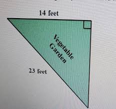 Feet = 32 ÷ 12. Mary Is Fencing In A Triangular Piece Of Land For A Vegetablegardenvegetableabout How Many Feet Of Brainly Com