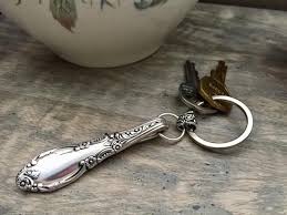 Spoon Handle Key Chain Silver Key Ring Upcycled Flatware Support Gift Symbolic Gift Symbolic Gifts Key Rings Purse Charms
