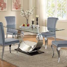 Manessier Dining Table Chrome Dining Table Glass Dining Room Table Dining Room Remodel