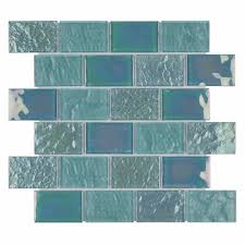 Iridescent glass tile socal turquoise 2x3. Iridescent Glass Tile Summer Sea Foam 2 X 3 Iridescent Glass Tiles Recycled Glass Tile Glass Tile