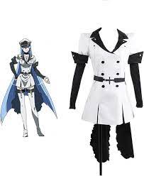 Amazon.com: Cosplay Life Akame Ga Kill! Esdeath Empire Cosplay Costume -  Japanese Anime and Manga General Uniform Halloween Outfit Unisex (S) :  Clothing, Shoes & Jewelry