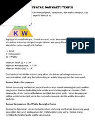 Azryl melakukan perjalanan dengan sepeda motor dari kota bagan. Materi Rumus Jarak Pdf