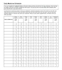 daily medication checklist template medicine free schedule e