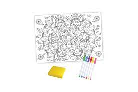 coffret mandala coloriage magique effacable et dessin 10 doigts produits color wonder coussin de marqueurs train dinosaures