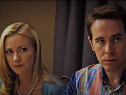Meredith Hagner and Jon Barinholtz in The Oath.