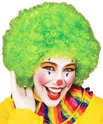 Afro Solid Green Clown Wig Afro Wigs Clown Wig Wigs