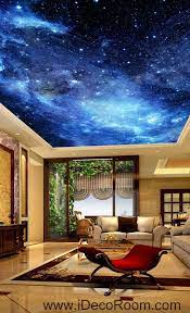 Galaxy Stars Night Sky 00075 Ceiling Wall Mural Wall Paper Decal Wall Art Print Decor Kids Wallpaper Home Home Decor Living Decor