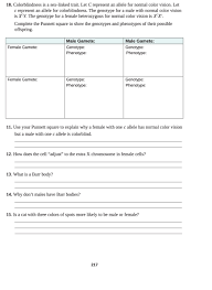 14.1 human chromosomes lesson objectives identify the types of human chromosomes in a karyotype. Solved 10 Colorblindness Is A Sex Linked Trait Let C Represent An Allele For Normal Color Vision Let C Represent An Allele For Colorblindness T Course Hero