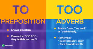 Press alt + / to open this menu. To Vs Too How Should You Use To And Too Grammarly