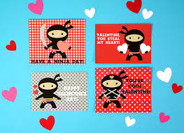 The child plush valentine's day gift for kids. Ninja Printable Valentines Cards Happiness Is Homemade