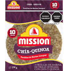 · ingredients · nutrition info · disclaimer . Mission Tortillas De Harina Chia Quinoa 10 Pzs 250 G