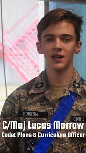 C/Maj Lucas Morrow of Northshore Composite Squadron is part of the Cascade  Falcon Executive Cadre, functioning as the Cadet Plans and Curriculum  Officer., Responsible for complying with national ...