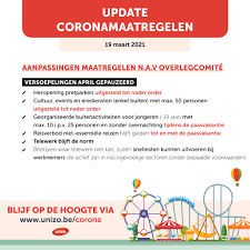 Afhankelijk van het lokaal alarmniveau kunnen er extra maatregelen worden. Unizo Fotos Facebook